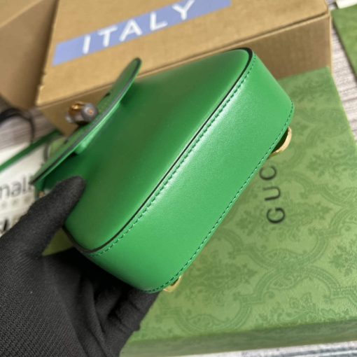 Gucci Bamboo Mini Handbag Green - Image 6