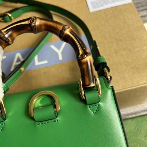 Gucci Bamboo Mini Handbag Green - Image 7