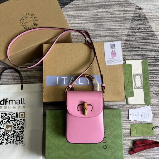 Gucci Bamboo Mini Handbag Pink - Image 2