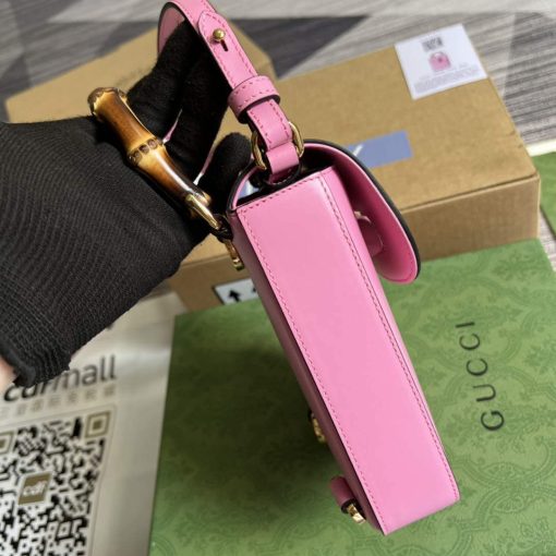 Gucci Bamboo Mini Handbag Pink - Image 4