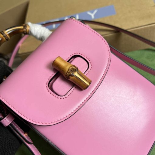 Gucci Bamboo Mini Handbag Pink - Image 5