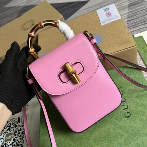Gucci Bamboo Mini Handbag Pink