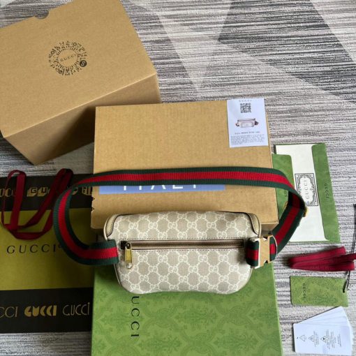 Gucci Belt Bag With Interlocking G Beige And White - Image 3