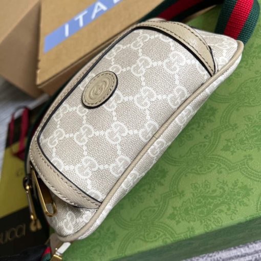 Gucci Belt Bag With Interlocking G Beige And White - Image 5