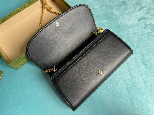 Gucci Blondie Continental Chain Wallet Black - Image 6