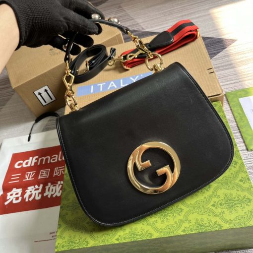 Gucci Blondie Medium Top Handle Bag Black - Image 6