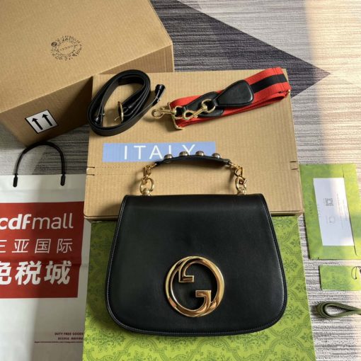 Gucci Blondie Medium Top Handle Bag Black