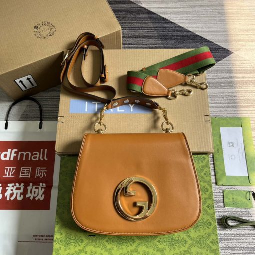 Gucci Blondie Medium Top Handle Bag Brown