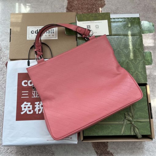 Gucci Blondie Medium Tote Bag In Pink Leather - Image 2