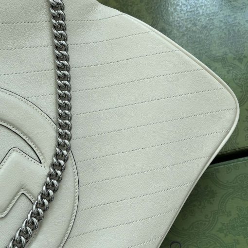 Gucci Blondie Medium Tote Bag In White Leather - Image 7