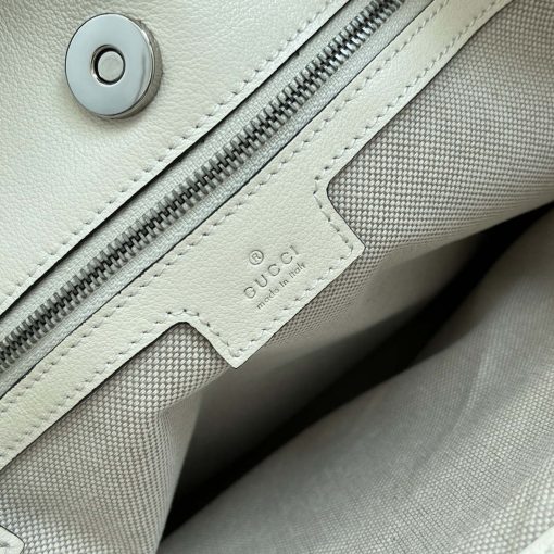 Gucci Blondie Medium Tote Bag In White Leather - Image 8