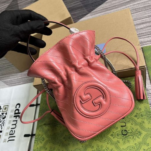 Gucci Blondie Mini Bucket Bag Pink - Image 7