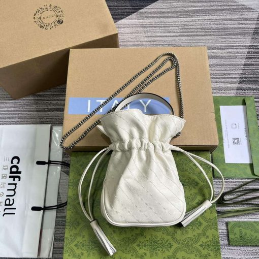 Gucci Blondie Mini Bucket Bag White - Image 2