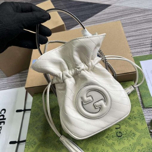 Gucci Blondie Mini Bucket Bag White - Image 4