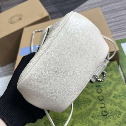 Gucci Blondie Mini Bucket Bag White - Image 5