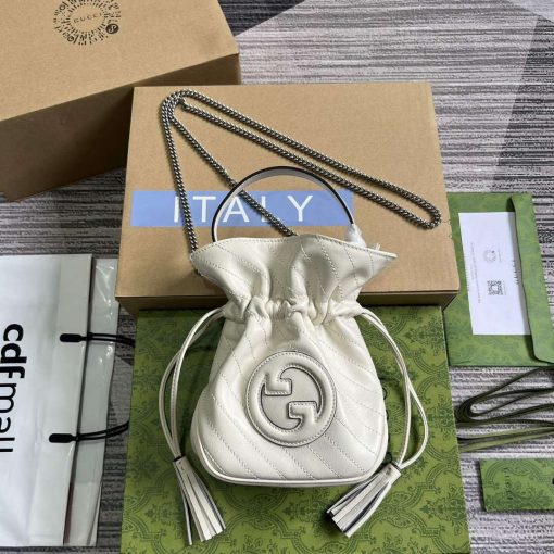 Gucci Blondie Mini Bucket Bag White