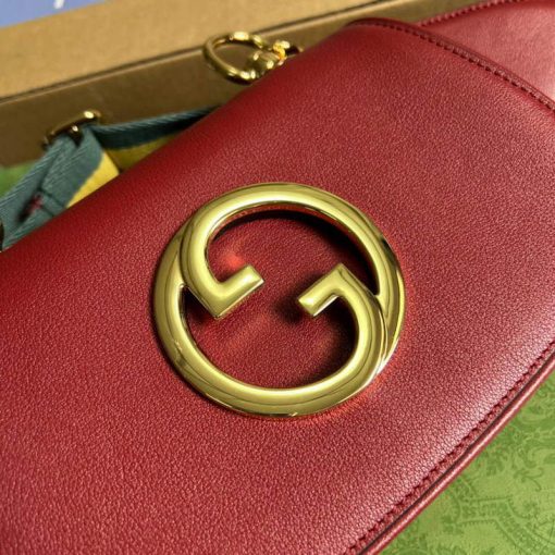 Gucci Blondie Mini Leather Bag Red - Image 5