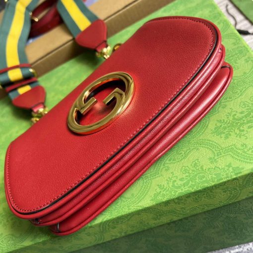 Gucci Blondie Mini Leather Bag Red - Image 6