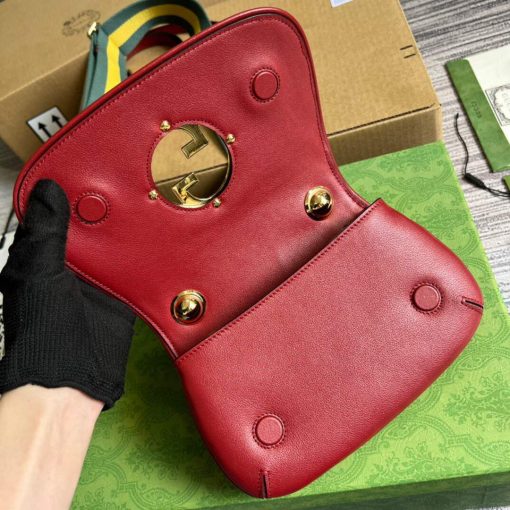 Gucci Blondie Mini Leather Bag Red - Image 7