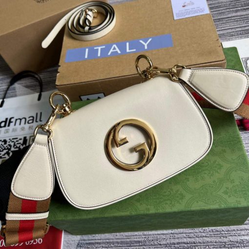 Gucci Blondie Mini Leather Bag White - Image 4