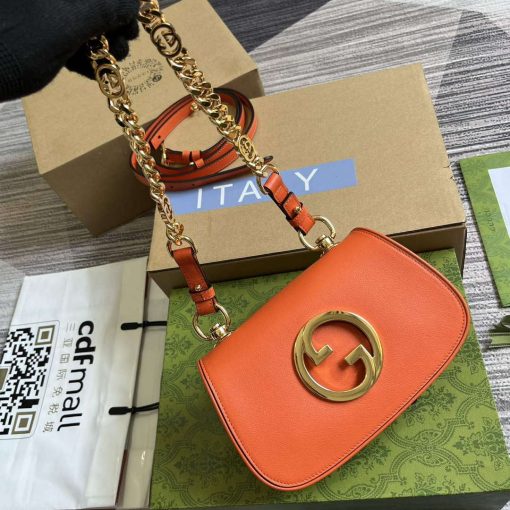 Gucci Blondie Mini Shoulder Bag Orange - Image 4