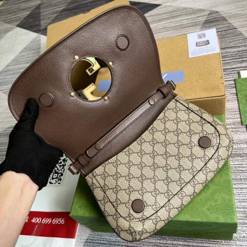 Gucci Blondie Shoulder Bag Beige And Ebony GG Supreme Canvas - Image 7