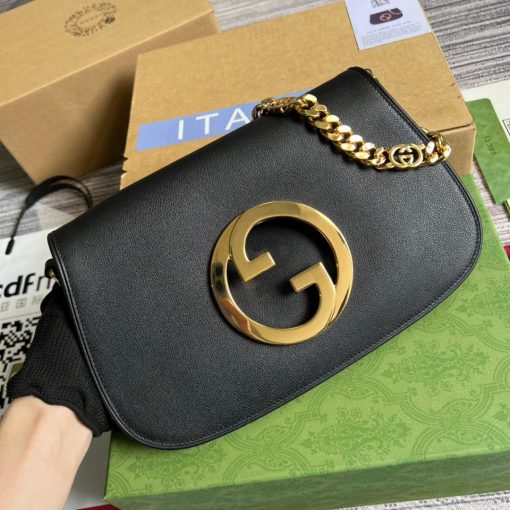 Gucci Blondie Shoulder Bag Black Leather