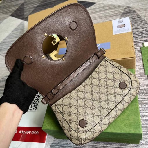 Gucci Blondie Shoulder Bag GG Supreme Canvas Brown - Image 7