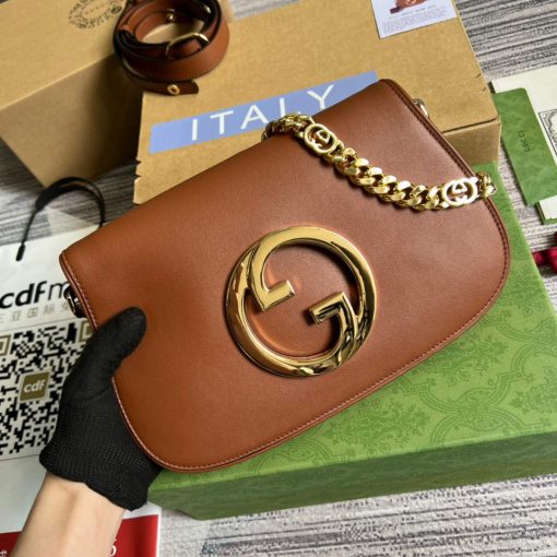 Gucci Blondie Shoulder Bag Light Brown Leather