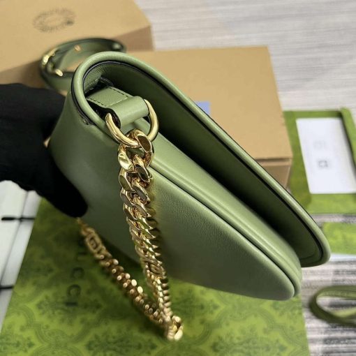 Gucci Blondie Shoulder Bag Light Green Leather - Image 3