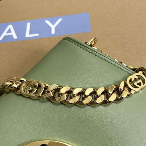 Gucci Blondie Shoulder Bag Light Green Leather - Image 6