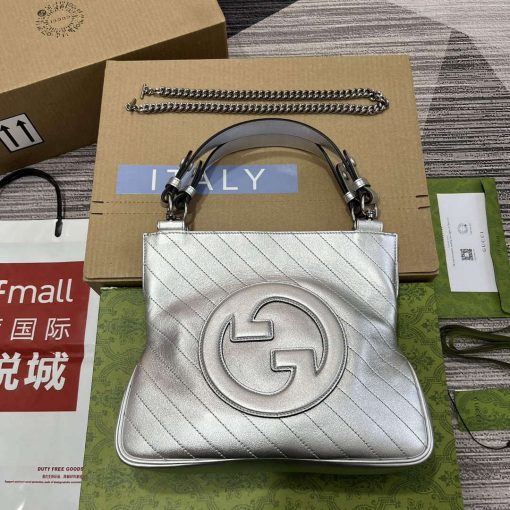 Gucci Blondie Small Tote Bag Silver