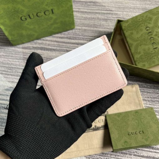 Gucci Card Case With Gucci Script Light Pink - Image 2