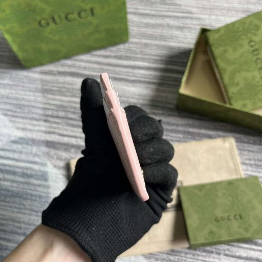 Gucci Card Case With Gucci Script Light Pink - Image 3