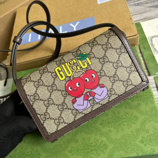 Gucci Cherry Print Mini Bag - Image 4