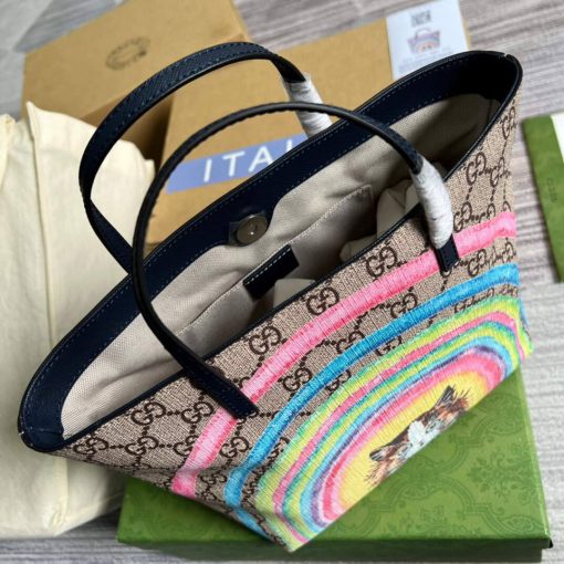 Gucci Children’s GG Ranch Tote Bag Brown - Image 7