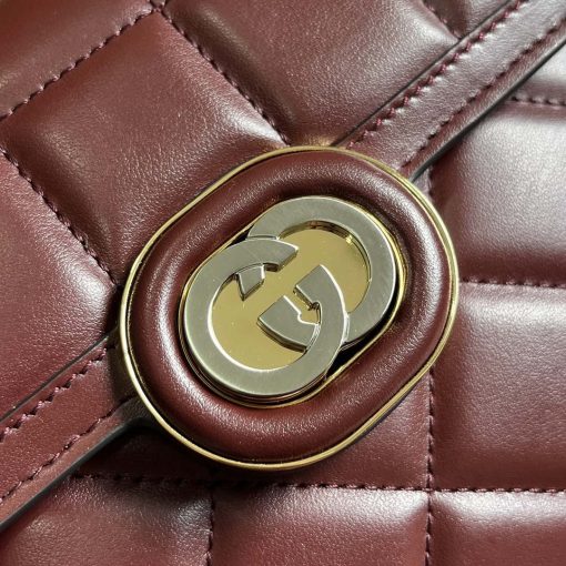 Gucci Deco Mini Shoulder Bag Wine Red - Image 6