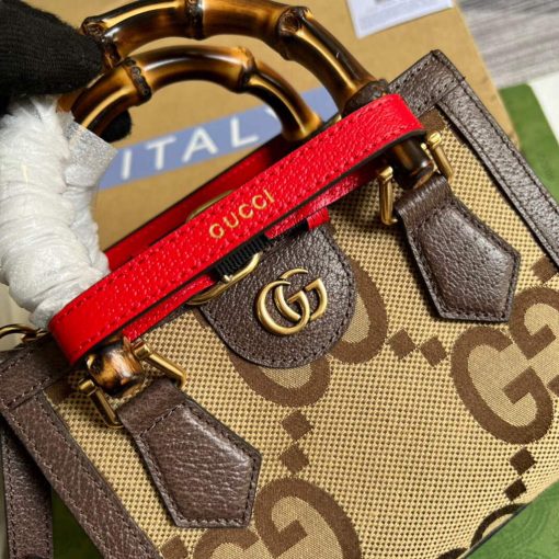 Gucci Diana Jumbo GG Mini Tote Bag Brown - Image 5