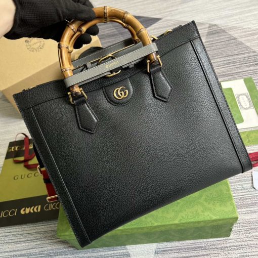 Gucci Diana Medium Tote Bag Black - Image 4