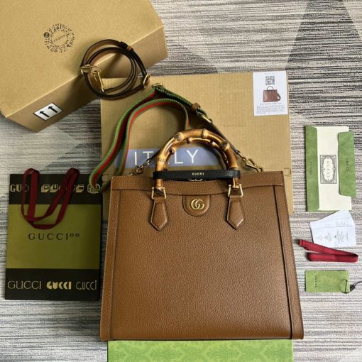 Gucci Diana Medium Tote Bag Brown