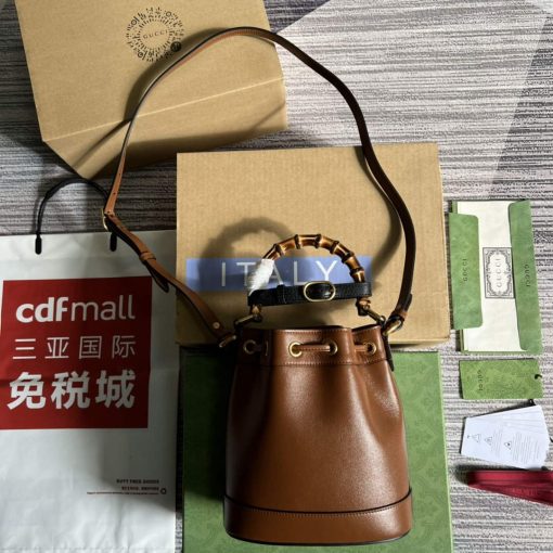 Gucci Diana Mini Bucket Bag Brown - Image 2