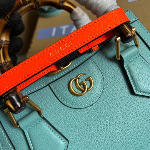 Gucci Diana Mini Tote Bag Light Blue Leather - Image 5