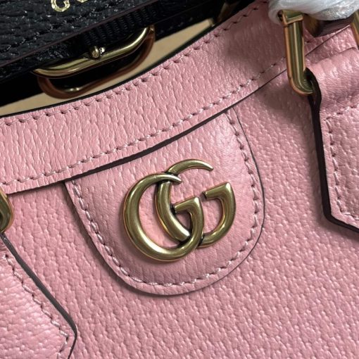 Gucci Diana Mini Tote Bag Pink Leather - Image 5