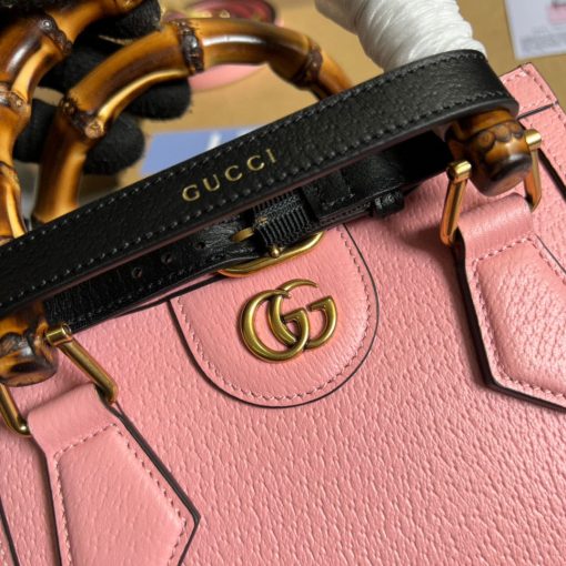 Gucci Diana Mini Tote Bag Pink Leather - Image 6