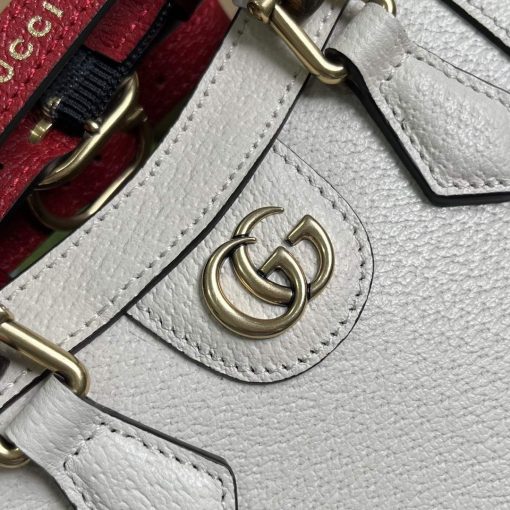 Gucci Diana Mini Tote Bag White Leather - Image 5