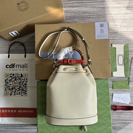 Gucci Diana Small Bucket Bag White - Image 2