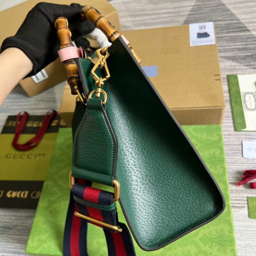 Gucci Diana Small Tote Bag Green Leather - Image 4