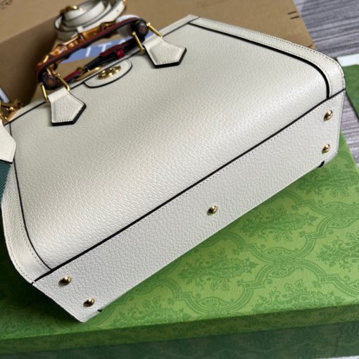 Gucci Diana Small Tote Bag White Leather - Image 6