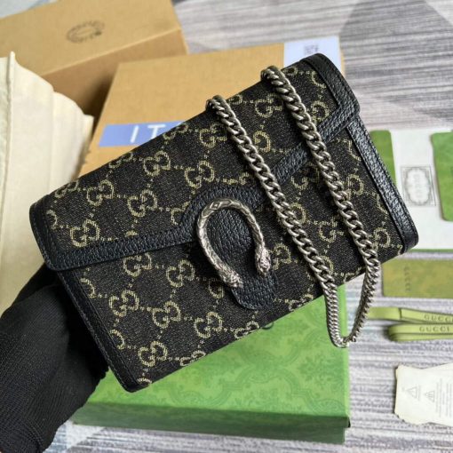 Gucci Dionysus GG Mini Chain Bag Black - Image 4