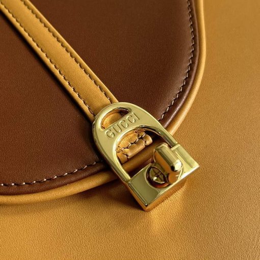 Gucci Equestrian Inspired Shoulder Bag Cuir And Brown - Image 5